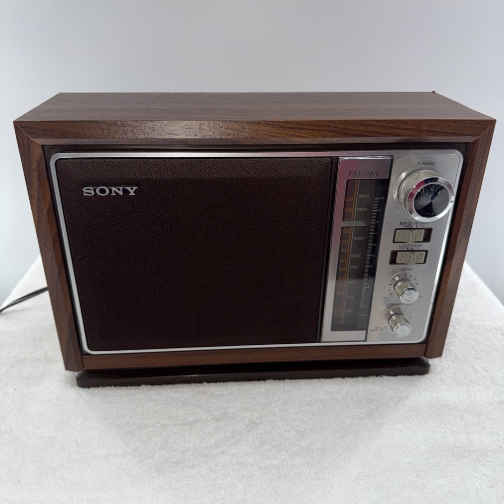 Vintage Sony ICF-9740W AM/FM Tabletop Radio Works Great! Ships Right Out!